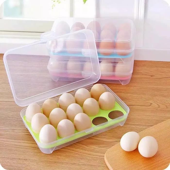 kotak telur isi 15 sekat egg box storage tempat penyimpanan telur box telur