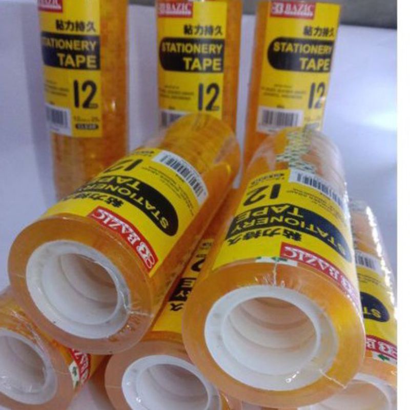 

(Isi 12pcs) Isolasi Kado Bening Tebal Transparan Daya Rekat Kuat Solasi Murah Grosir Lusin/ Alat Sekolah Kantor