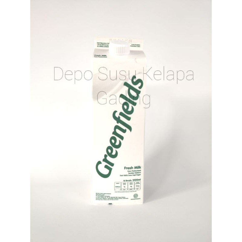 PROMO Susu Greenfields Fresh Milk 1L KEMASAN TUTUP RESMI | Greenfield Plain Full Cream 1 litter