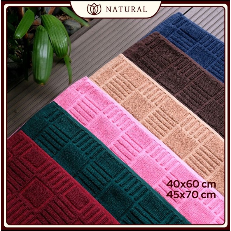 Keset Kaki Natural 40x60 Terry Towel by Chalmer Keset Kamar Mandi Keset dapur Serap air banyak Warna