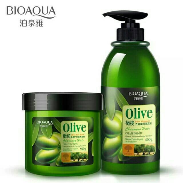 Bioaqua Paket 2 In 1 Shampoo Hair Mask Olive Dan Ginger Shopee