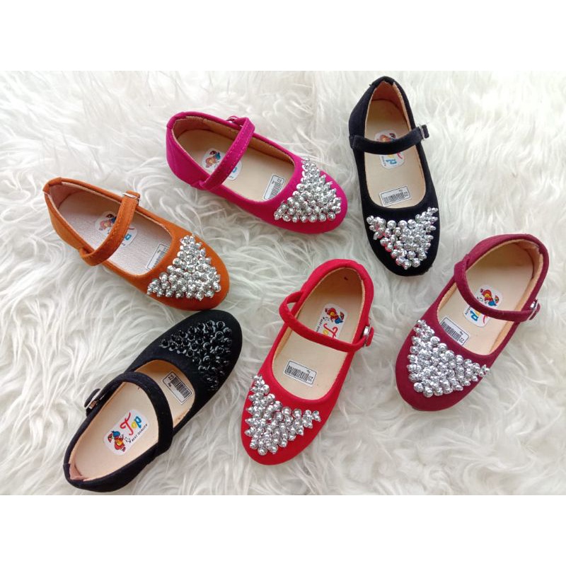 flat shoes anak perempuan model mutiara size 22-25