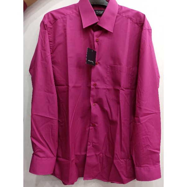 ALISAN Kemeja Formal Polos Pria Lengan Panjang Reguler Semua Warna Sampai Big Size