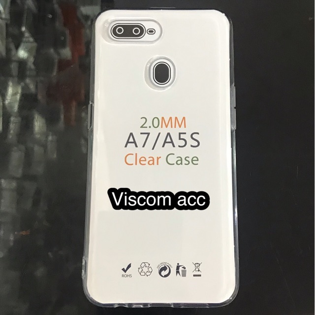 silicon bening oppo A5S / A7 jelly case clear transfaran a5s