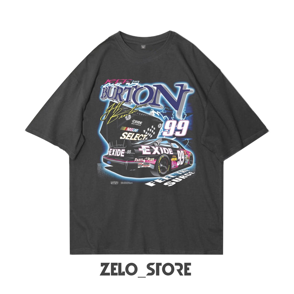 kaos Nascar Jeff Burton vintage tee Oversize T-shirt