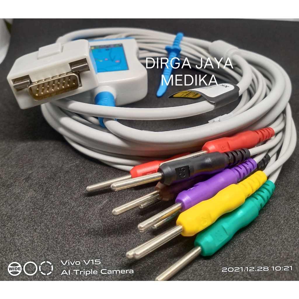 ECG Cable 10 Leads Fukuda ME IEC Din 10K / EKG Kabel 10 Leadwires Fukuda ME - Compatible Not Origina