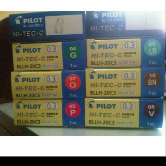 

Pulpen pilot hi tec c 0,3mm khusus warna