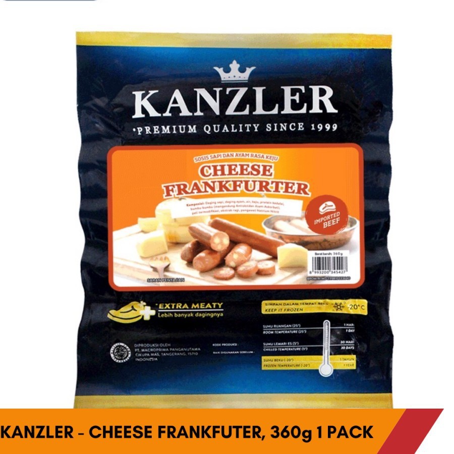 

KANZLER SOSIS CHEESE FRANKFURTER 360g