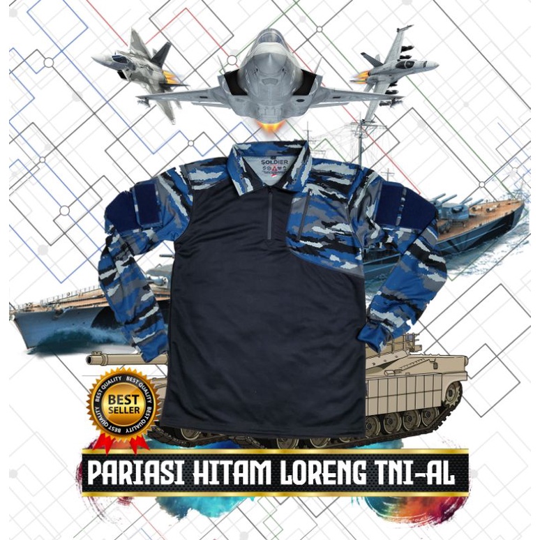 kaos bdu full dri-fit model terbaru/tni-ad/tni au/tni al