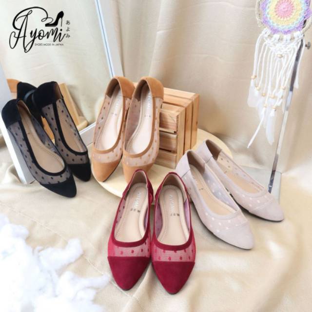AYOMI - Sayuri ABL-32 Flat Shoes Brukat Kombinasi