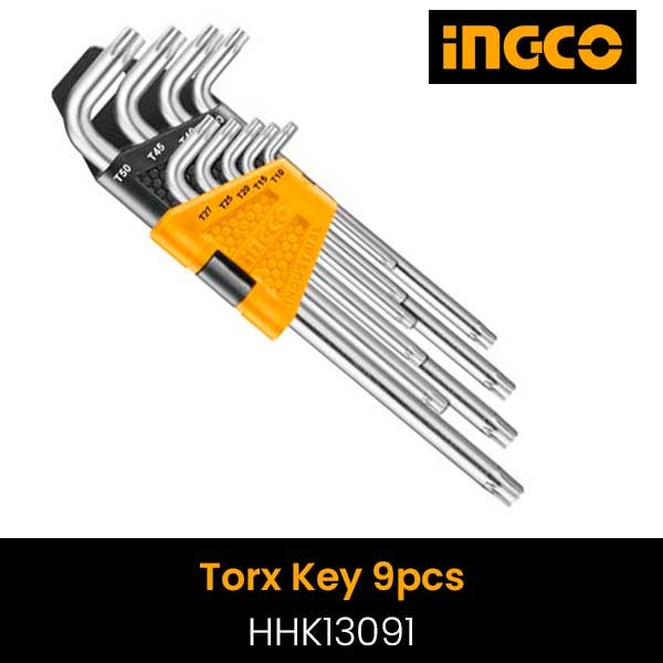 INGCO Indrustrial Kunci L Bintang 6 atau Torx Key 9 In 1 T10 sd T50