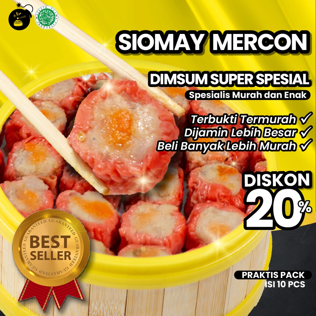 Dimsum Siomay / Somay Mercon / Cabe – Frozen Food Halal Mbledos Super Spesial Praktis Pack