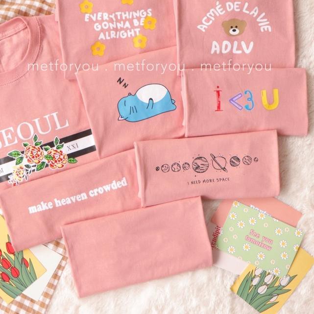 ✶ Kaos Wanita Oversize - DUSTY PINK / PEACH / ROSE EDITION ♠