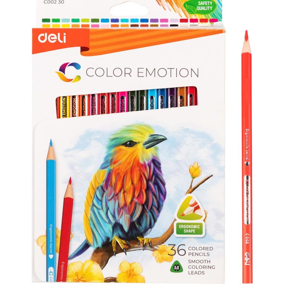 

KIRIM HARI INI Deli Pensil Warna Kayu 12/18/24/36 Warna leads berkualitas tinggi pewarnaan extra halus EC00230 (ART. 7)