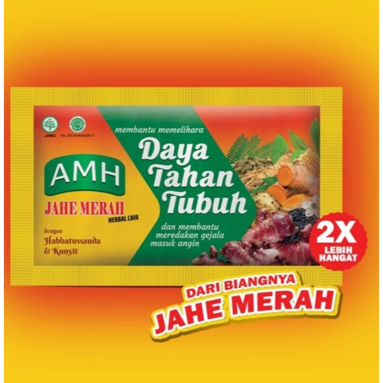 Tolak Angin Cair AMH Jahe Merah AMH Cair Redakan Masuk Angin