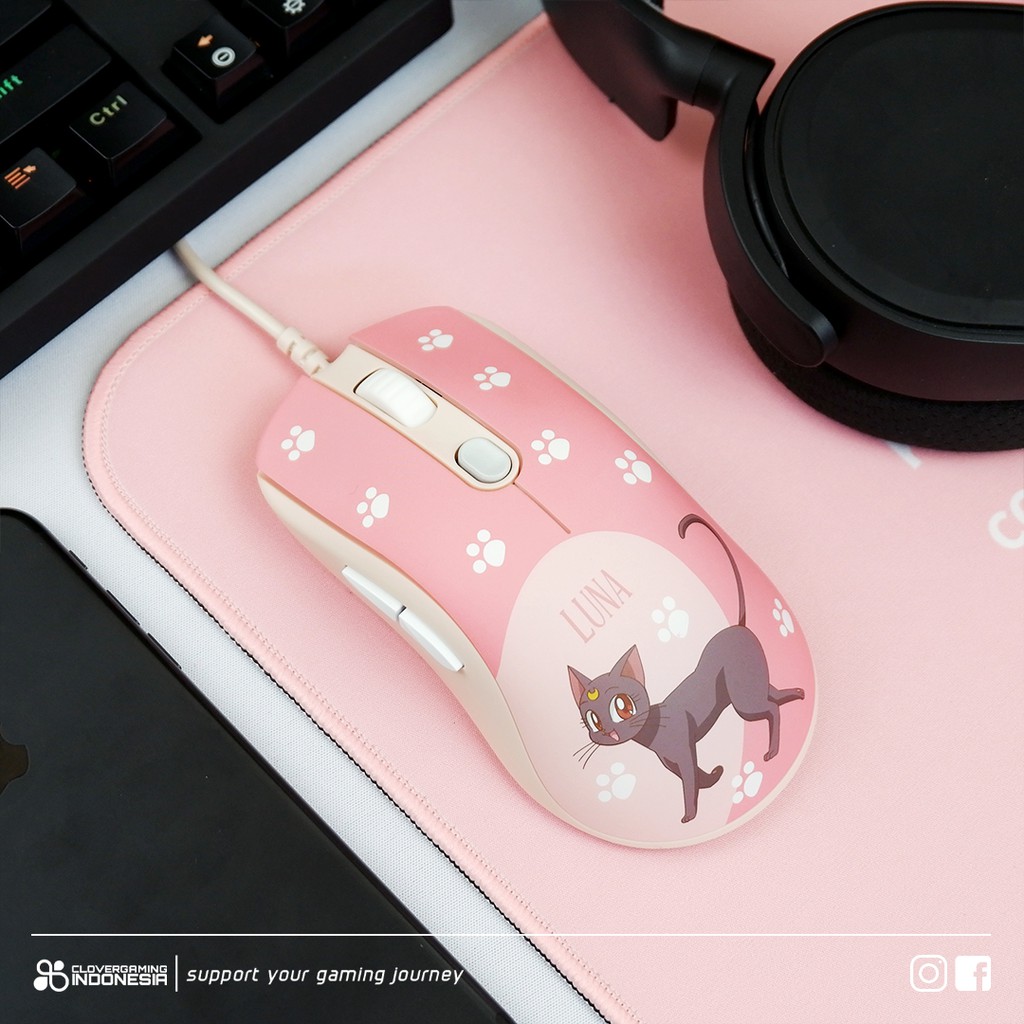 Akko AG325 Sailor Moon Luna Edition Gaming Mouse Original