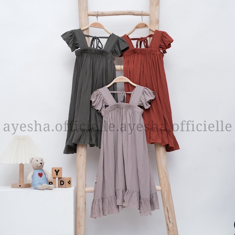 Ayesha - LIDYA DRESS | Dress Anak Mewah Katun Rayon Crinkle