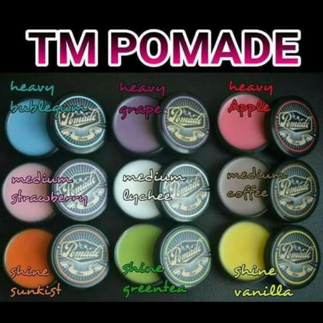 Pomade minyak rambut Warna & biasa