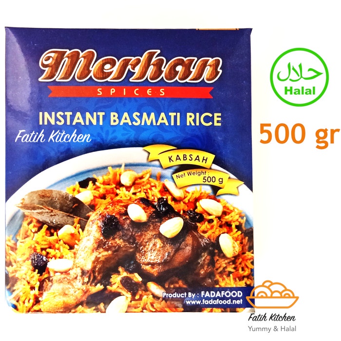 

Instan-Masak-Bumbu- Nasi Kabsah Dari Merhan Spices - Mix Basmati Rice -Bumbu-Masak-Instan.