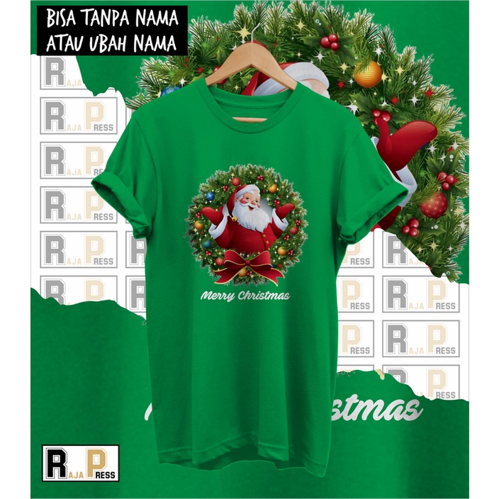 KAOS NATAL BAJU NATAL SANTA BULET PAJANGAN NATAL MERRY CHRISTMAS KATUN COMBED 30S