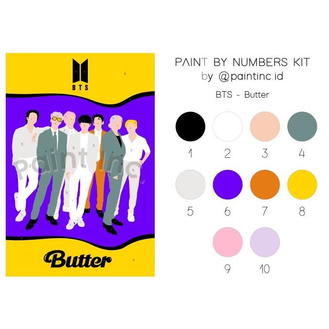 

Paint by Numbers Kit: BTS - Butter | Paint Inc. ID | Painting Kit | ---READY---