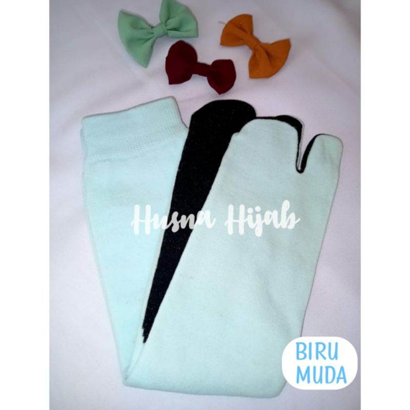 [HUSNA COLLECTION] Kaos Kaki Polos Tapak Hitam Ecer / Kaos Kaki Muslimah PREMIUM