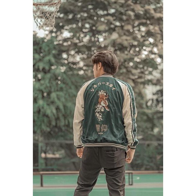 Jaket Sukajan Faith Emerald Green Gold