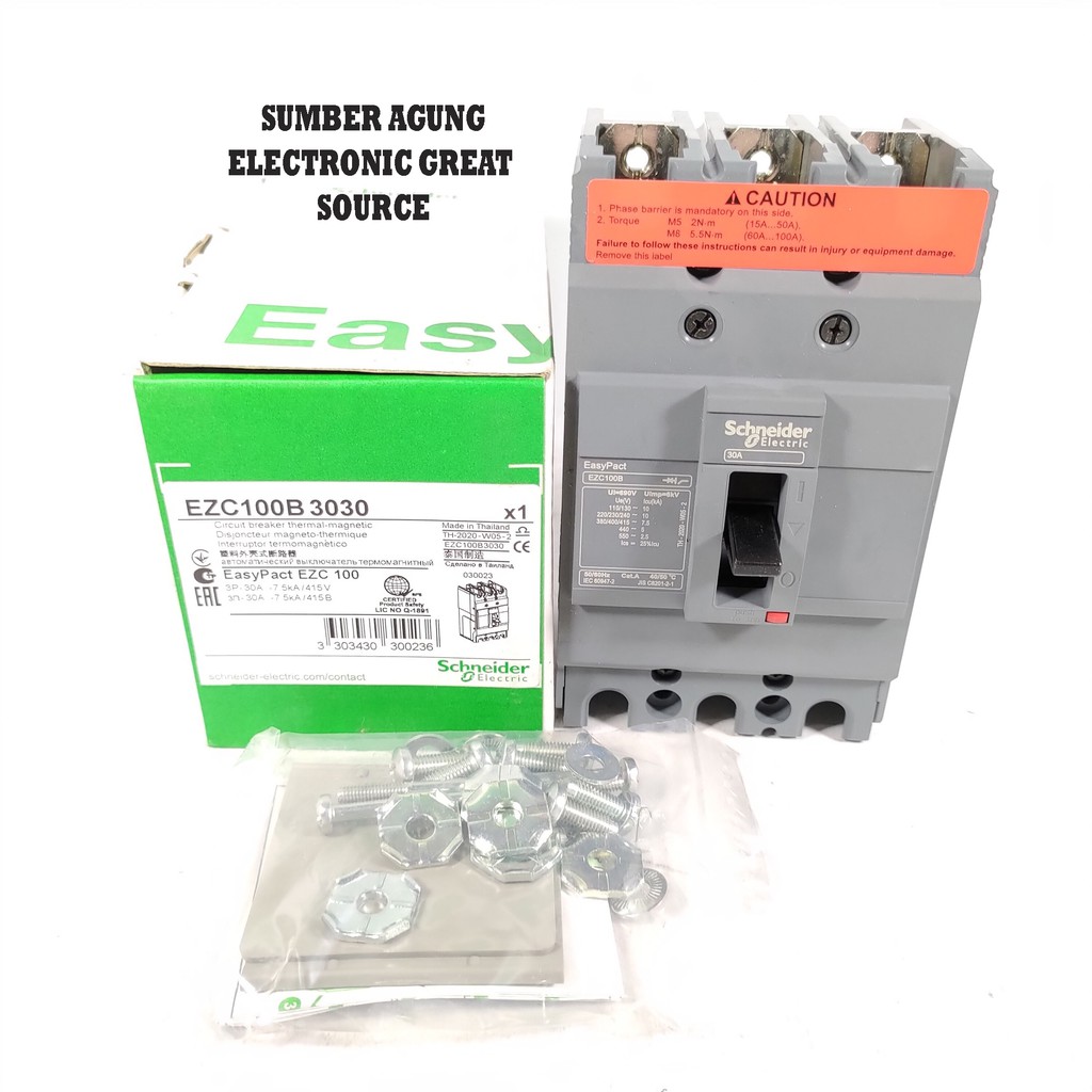 EZC100B 3030 Schneider 30A EasyPact EZC Circuit Breaker Thermal Magnet