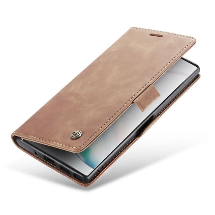 Samsung Galaxy Note 8 9 Leather Case Flip Cover Casing Kulit Asli - Hitam