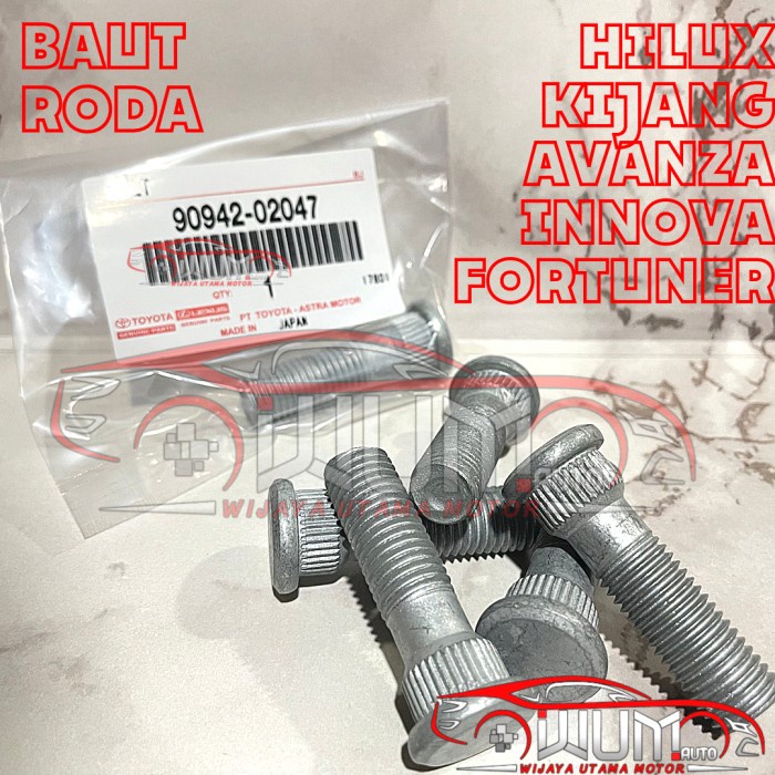 HUB BOLT BAUT RODA KIJANG INNOVA HILUX FORTUNER AVANZA STARLET YARIS