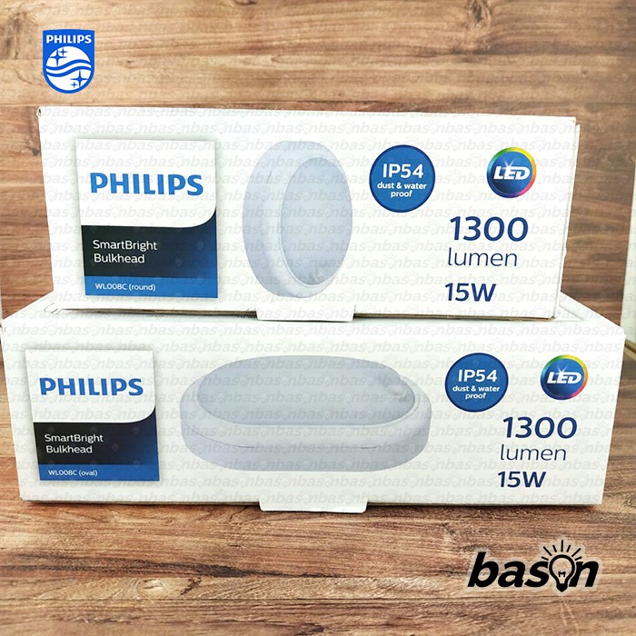 PHILIPS WL008C 15W with Sensor IP54 - SmartBright Bulkhead