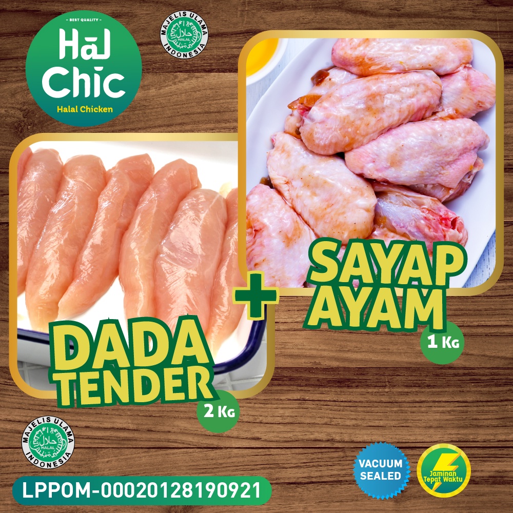 

Paket Hemat 2 Tender + 1 Sayap HalChic