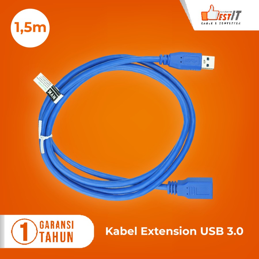 Kabel USB Extension 3.0 Male to Female NYK 1.5 Meter 3 Meter