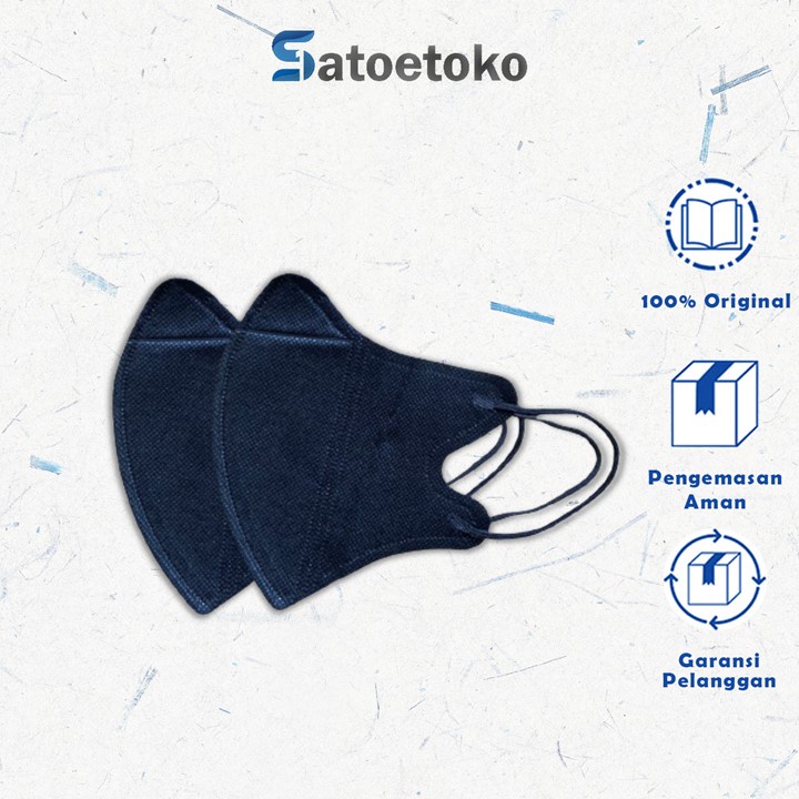 ORLEE MASKER DUCKBILL EARLOOP (DISPOSABLE DUCKBILL FACE MASK) - NAVY