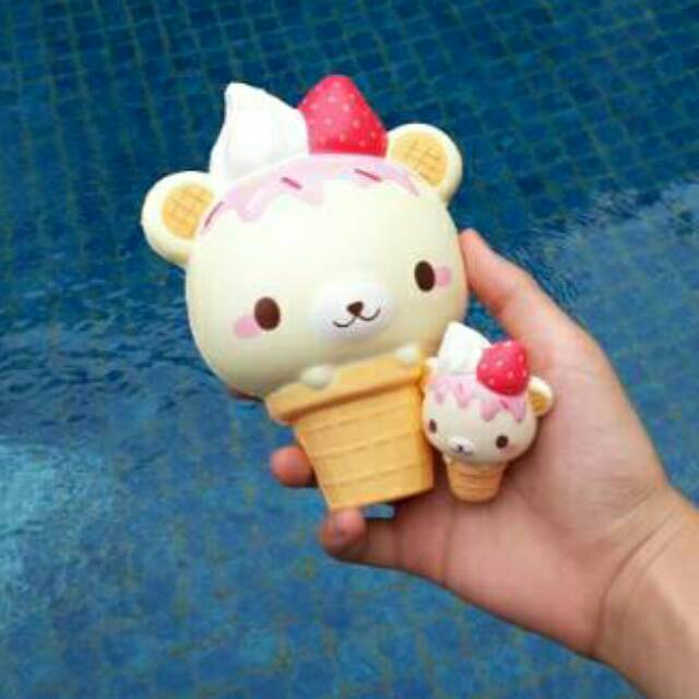 Squishy yummibear cone strawberry chocolate creamiicandy original yummii bear JUMBO Mini creamii