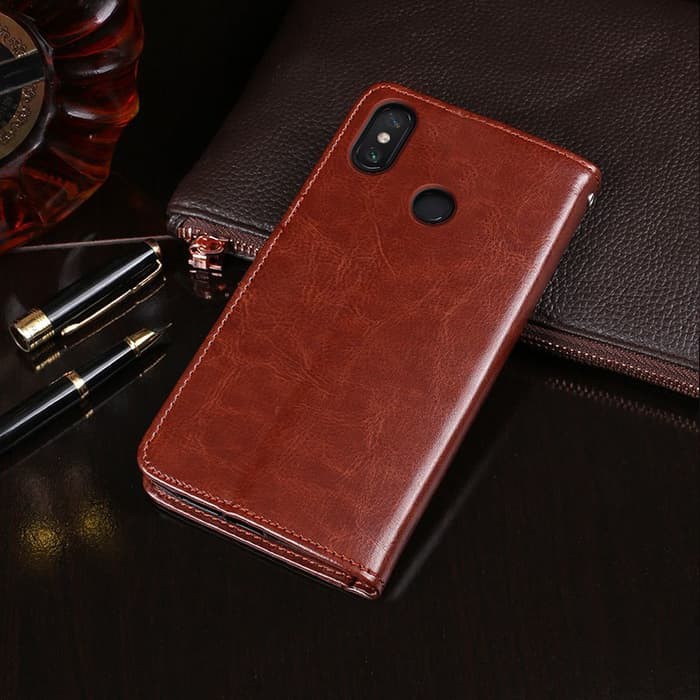 FLIP COVER WALLET case Xiaomi Mi Max 3 MiMax 3 casing leather dompet      / Case HP / Casing HP /