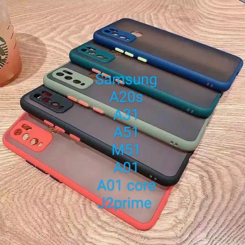 Samsung A20s A31 A51 M51 A01 Core J2 prime Hardcase Lens Full warna warni Casing Cover Case Aerocase