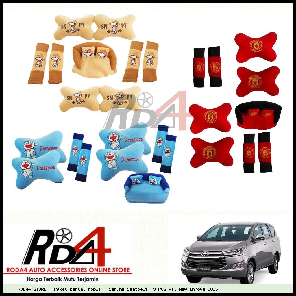 Paket Bantal Mobil - Sarung Seatbelt  9 PCS All New Innova 2016