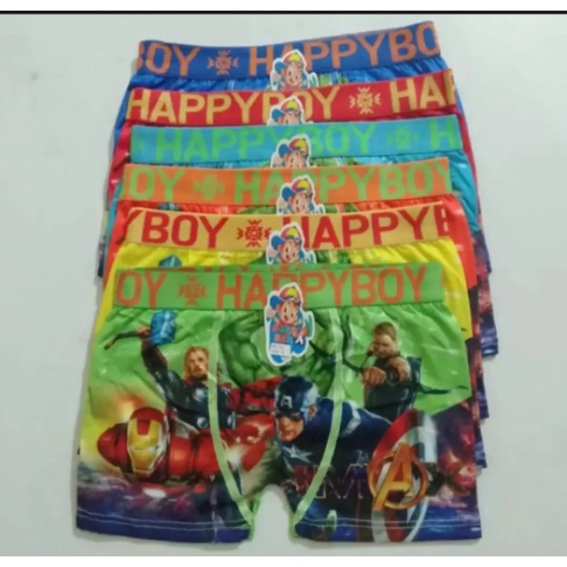 3 PCS CELANA DALAM BOXER KARAKTER ANAK LAKI-LAKI