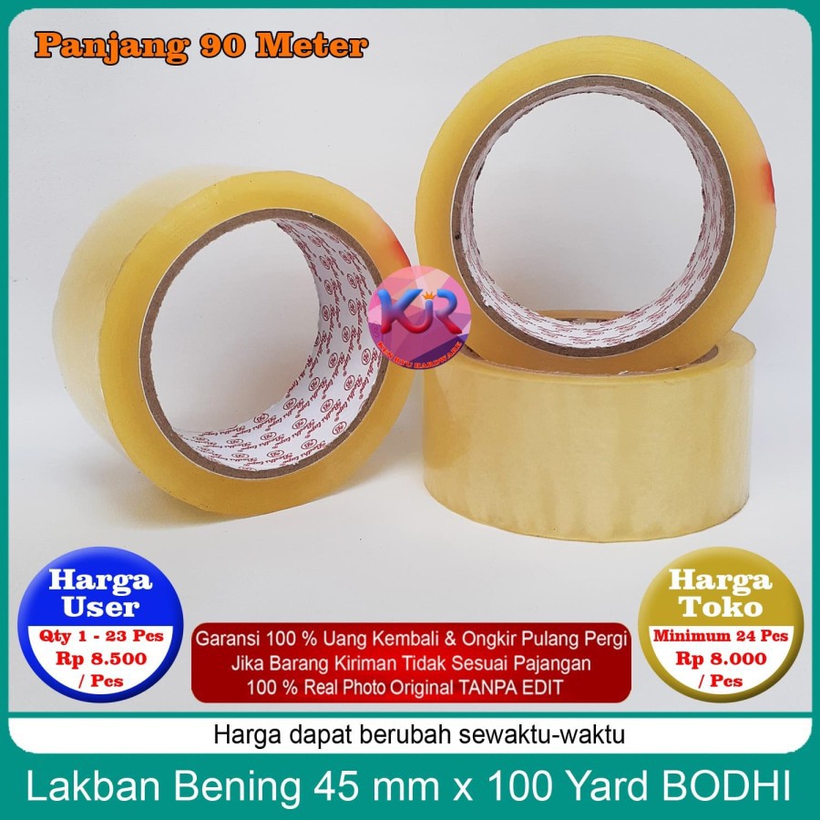 

Lakban Bening 45 mm x 100 yard