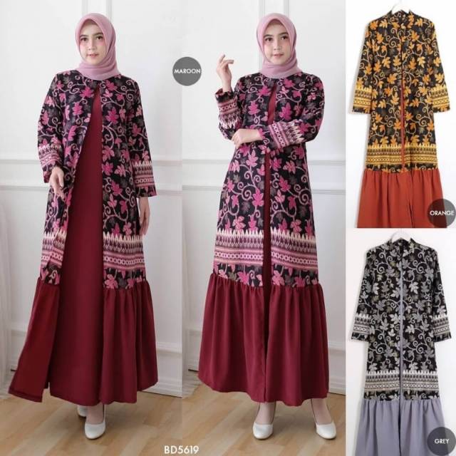 BELLA MAID ROBE FIT TO L Gamis Wanita Muslim Original Sesuai Gambar