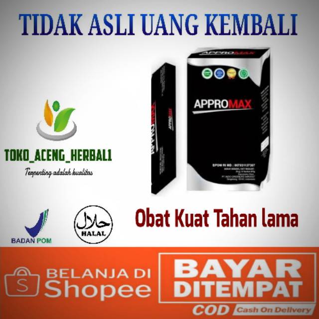 TERLARIS Appromax Asli BPOM Apromax Suplemen pria Tahan lama Original BAYAR DI TEMPAT ( COD )