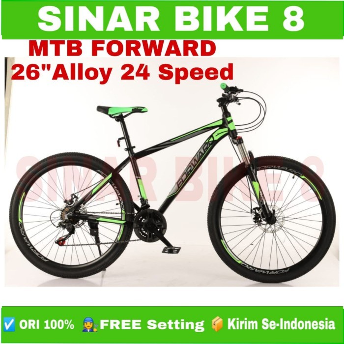 Sepeda Gunung Ukuran 26 Inch MTB FORWARD  Frame Alloy 24 Speed