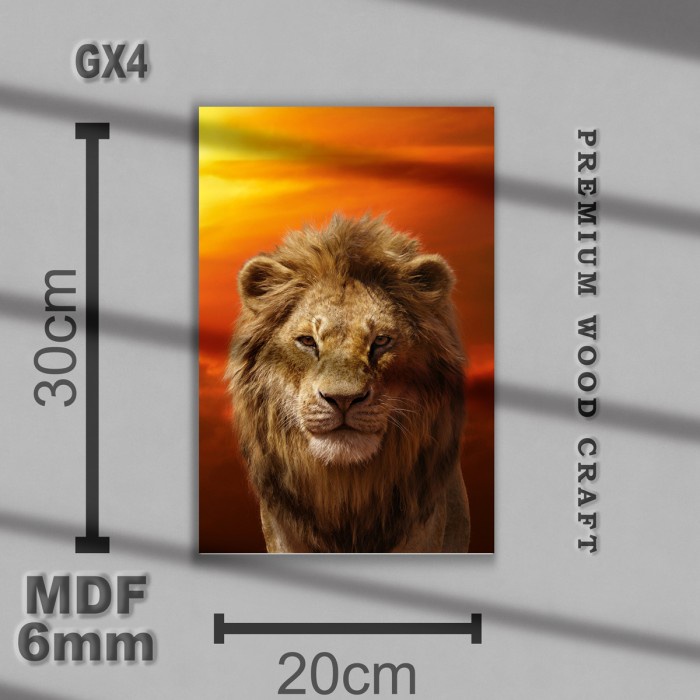 Poster Lion Wall Decor - Hiasan Dinding Hewan - Dekorasi Dinding Rumah