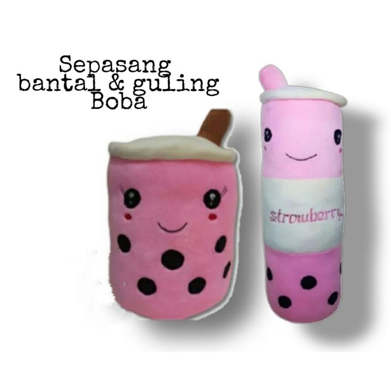 sepasang boba L dan guling boba