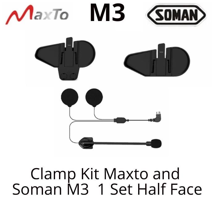 Maxto M3 Intercom Helm Soman M3 Clamp Kit Set Helm Half Face Part