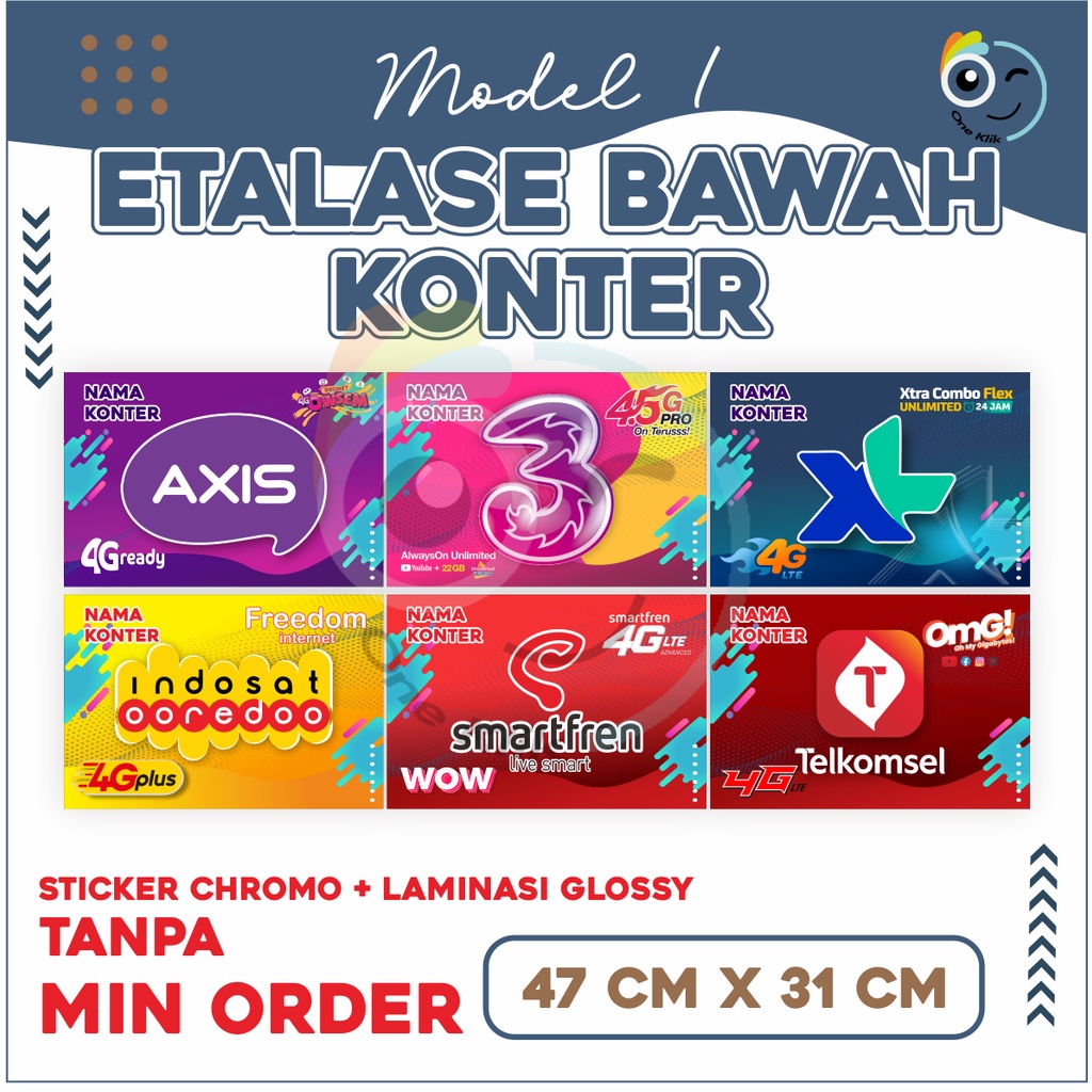 Stiker Etalase Konter Bagian Bawah / Stiker Dekorasi Konter / Stiker Hiasan Etalase Konter /Stiker Konter Murah Free Design