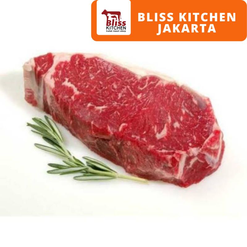 

US Premium Black Angus Sirloin / Striploin Beef Steak MB 2-3 200gr