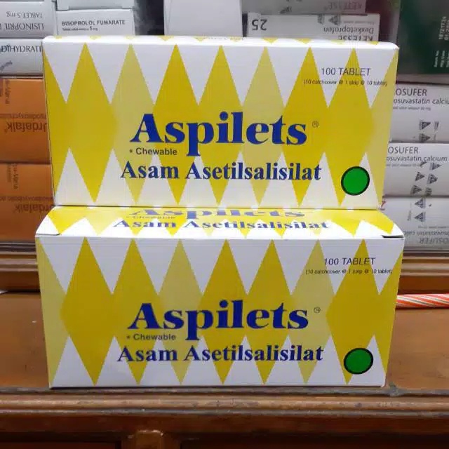 ASPILETS CHEWABLE ASAM ASETILSALISILAT 1 LEMBAR 10 TABLET