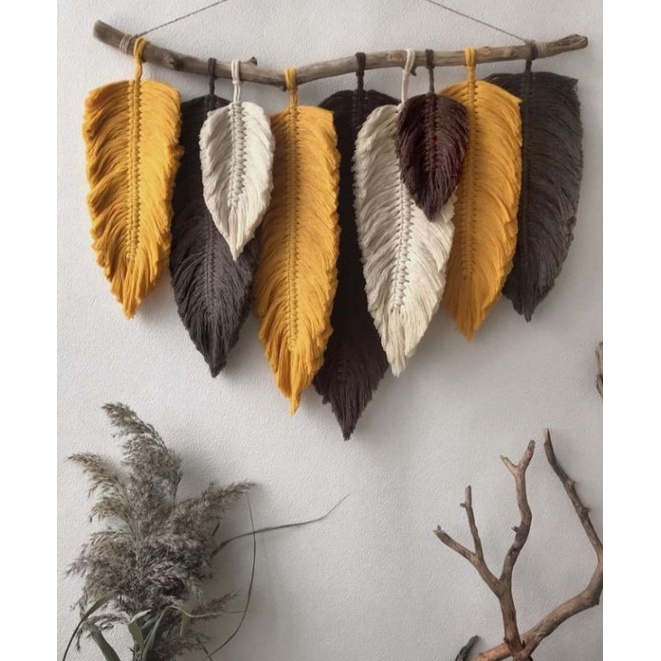 Macrame Wall Hanging Daun Modern/Home decor
